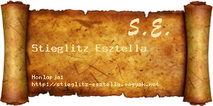 Stieglitz Esztella névjegykártya
